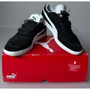 Puma ICRA Trainer 356222-01 Black/White Suede & Leather Shoes Mens Size 8